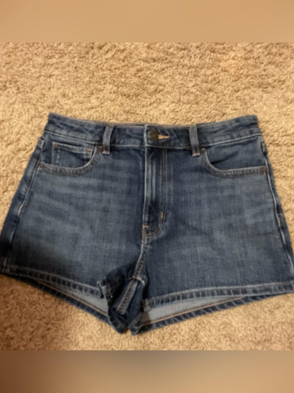 American Eagle Outfitters Dark Blue Denim high waisted shorts